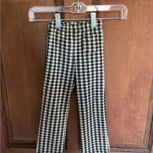 Zara Kids Plaid Black and White Trousers